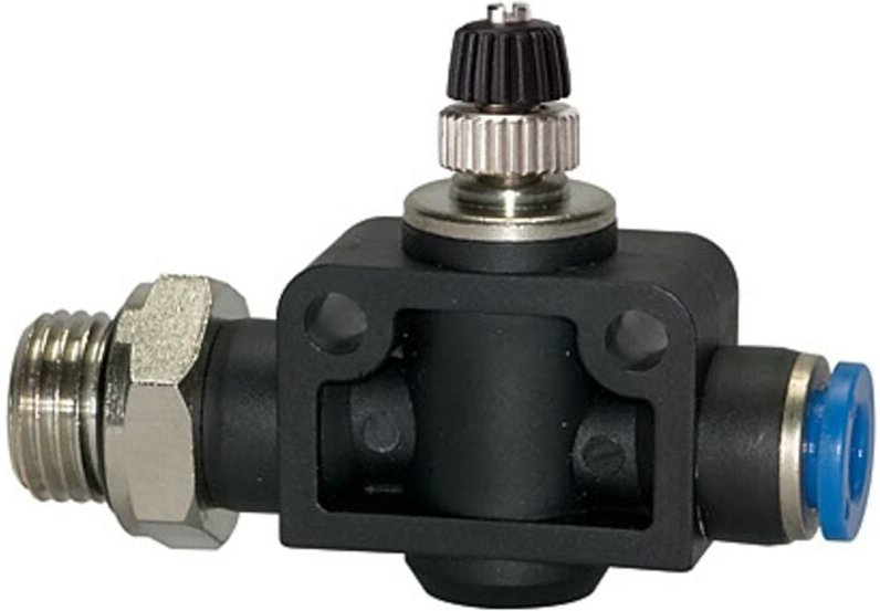 Drosselrückschlagventil »Blaue Serie«, gerade, g 1/8 a. g-s ø 6mm - Riegler