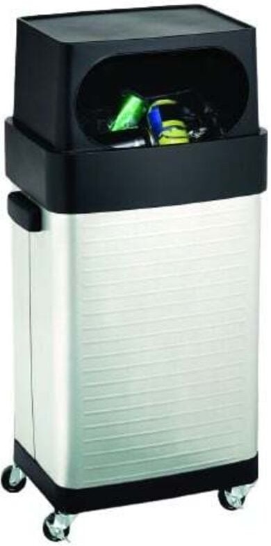 Primaster - Abfalleimer Küche 65 l Mülleimer mit 4 Rollen 88 x 44 x 32 cm