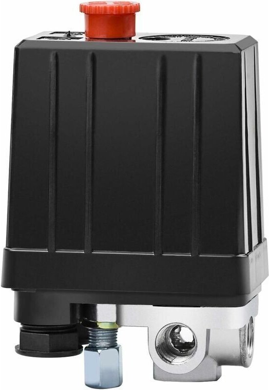 Druckschalter für Luftkompressoren mit 4 Ausgängen, 90–120 psi, 240 v, Druckschalter-Steuerventil, Kompressorteile –