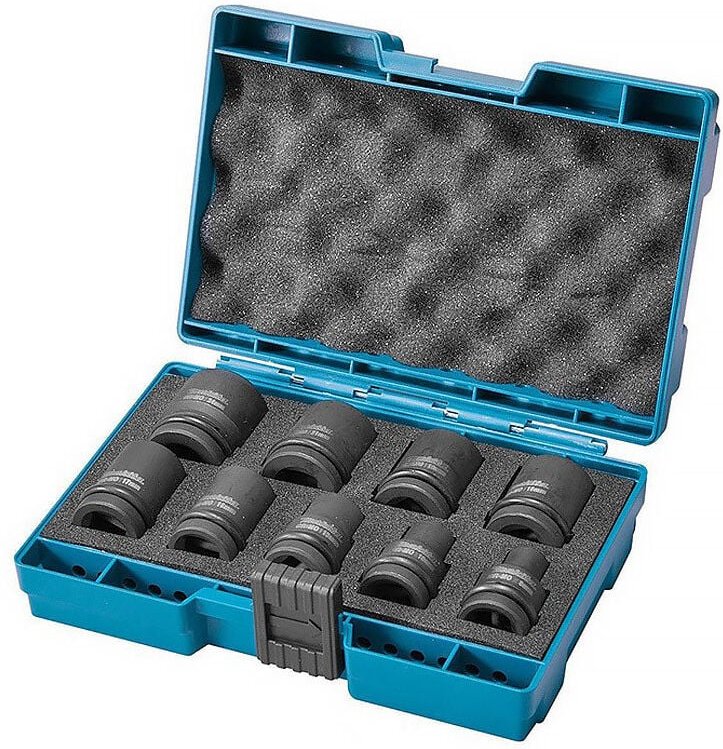 Set mit 9 Steckschlüsseln 1/2' Makita B-66232