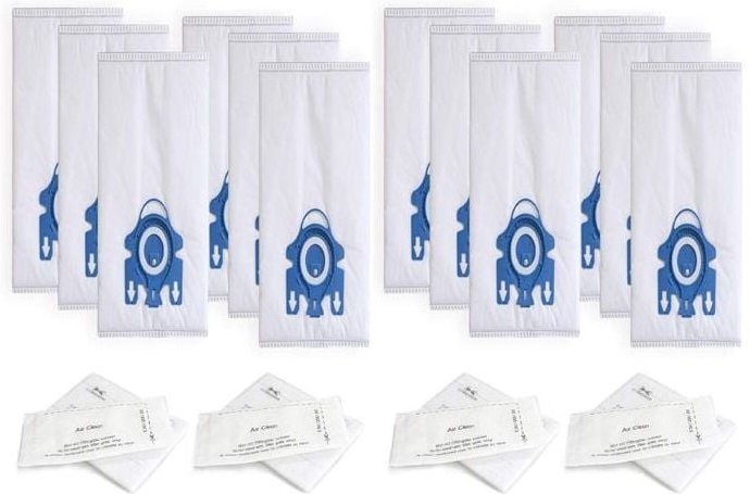 12 Staubsauger-Ersatzbeutel 4 Filtersets für Miele HyClean 3D Efficiency gn Classic C1 Ymyny
