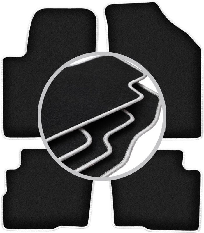 CARLUX-SILVER Autofußmatten für: Kia Soul I Crossover (2009-2013)