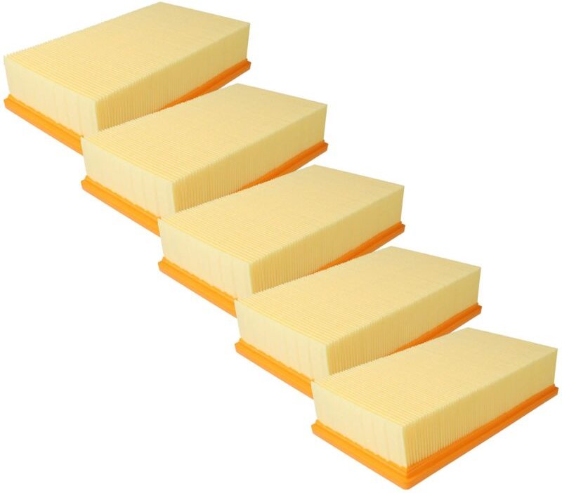 5x Flachfaltenfilter Ersatz für Kärcher 6.904-206.0, 6.904-176.0, 6.904-190.0, 6.904-287.0, 6.904-360.0, 6.907-012-0, 6....