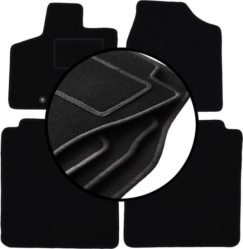 Komplettset Veloursmatten für: Dodge Grand Caravan IV Minivan (2008-2016)