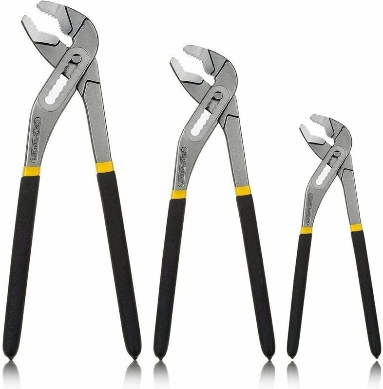 Gabrielle Set mit 3 verstellbaren Wasserpumpenzangen mit Schnellverschluss, 200, 250 und 300 mm Wasserpumpenzange, doppe...