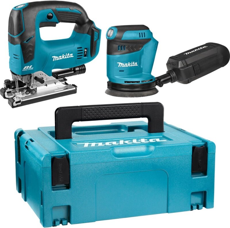 Makita - Stichsäge DJV182 + Exzenterschleifer db O180 nu makpac DLX2276J