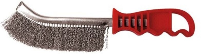 Thumbnail - Handbürste Halbmond Kunststoffstiel Stahldraht gewellt 0.30mm Holz, Stein und Metall - Hartabbeizen Leman 740.226