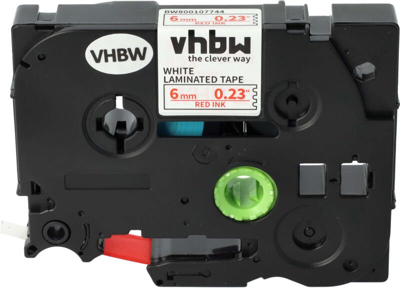 Vhbw - Schriftband-Kassette kompatibel mit Brother pt D600, D600VP, P700, H100LB, H100R, E100, E100VP Etiketten-Drucker ...