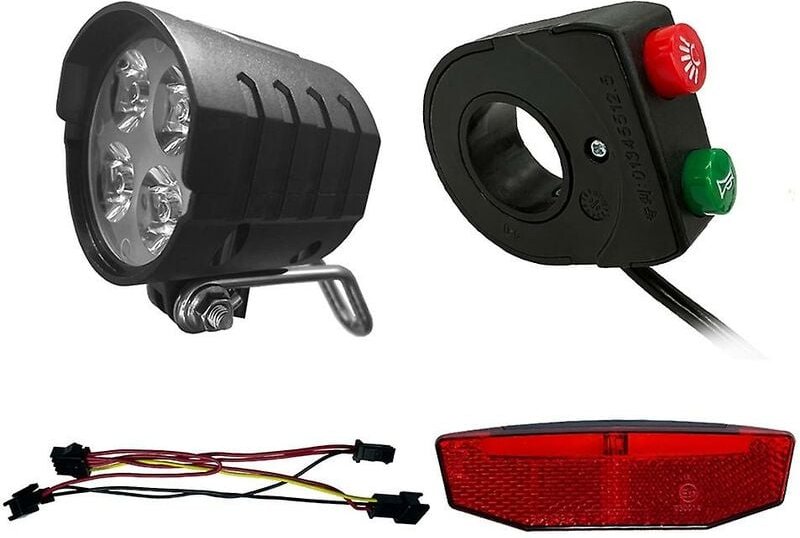 Woosien - Elektrische Neueste 36/48 v/52 v/60 v Scheinwerfer Vorne Schwanz Hinten Warnleuchten Led Nacht scheinwerfer Ko...