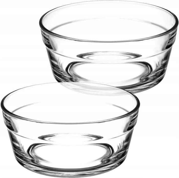 Salatschüssel, Servierschale aus Glas, Spülmaschinenfeste 14cm, 2x - Kadax