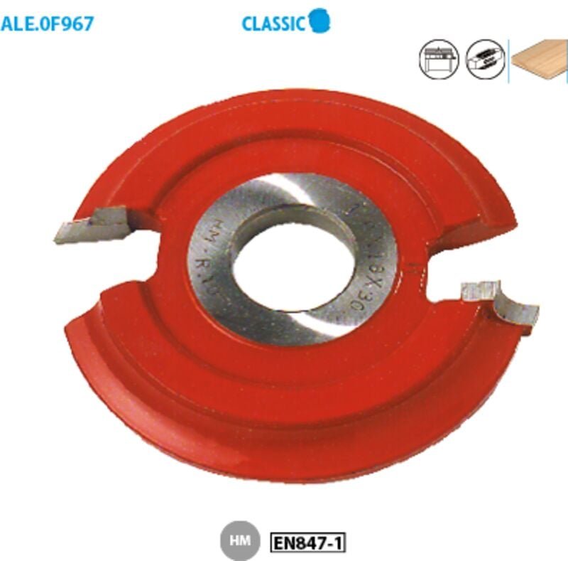 Erdbeere 1/4 Rond für Holz Classic ø 120 Bohrung 30 Höhe 15 Radius 10 mm