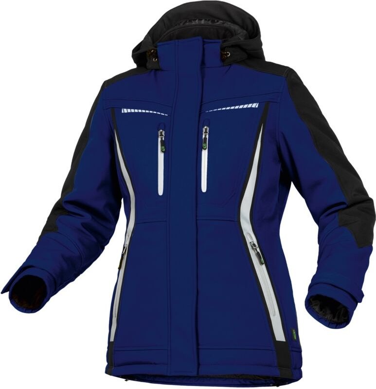 Thumbnail - Leibwächter Damen Winter-Softshelljacke Flex-Line FLXDI20 Gr. 48 kornblau/schwarz