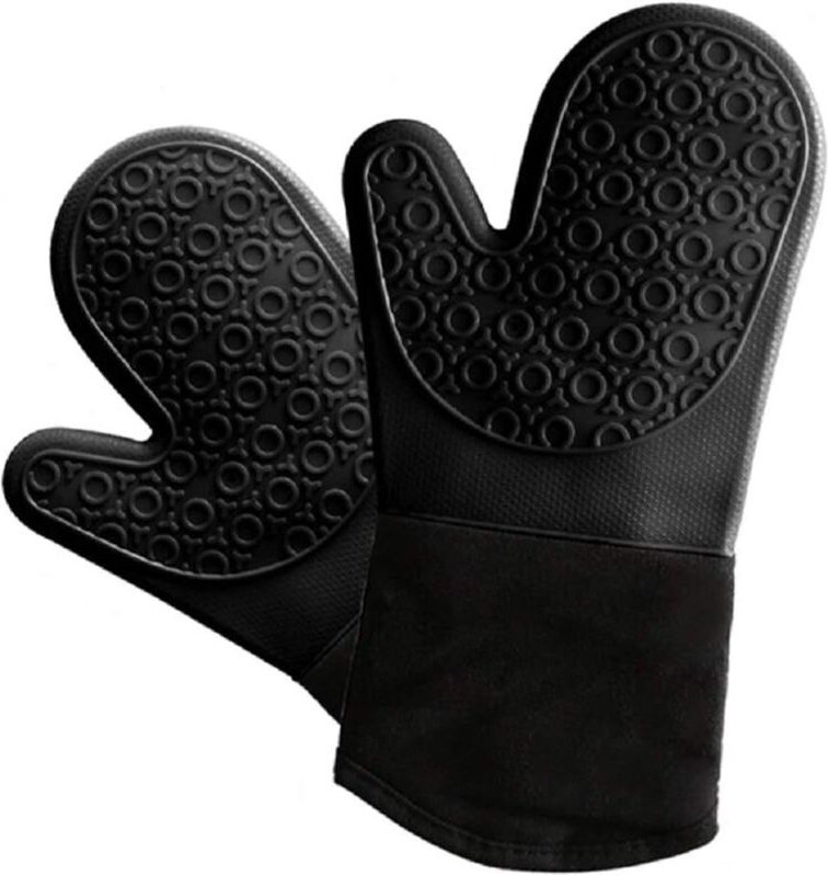 BIGGotton Silikon-Ofenhandschuhe, hitzebeständig bis 500 °C – wasserdichter Topflappen für BBQ, Grill, Backofen, Mikrowe...