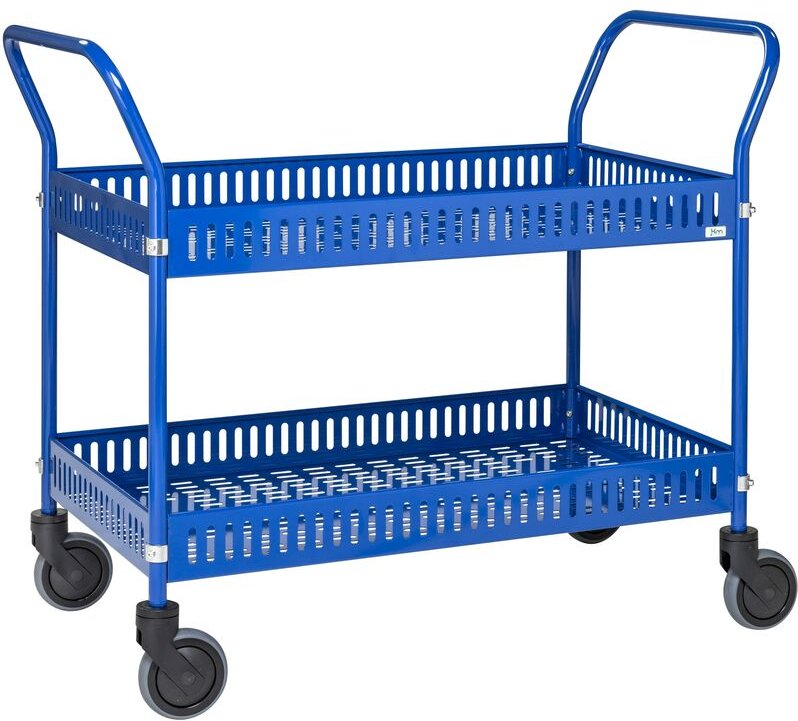 Kongamek Tischwagen mit Rand 1130x550x940mm Ladefläche in blau ohne Bremse
