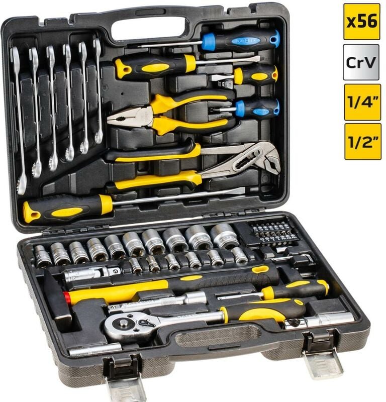 Thumbnail - 56-tlg. Werkzeugkoffer-Set