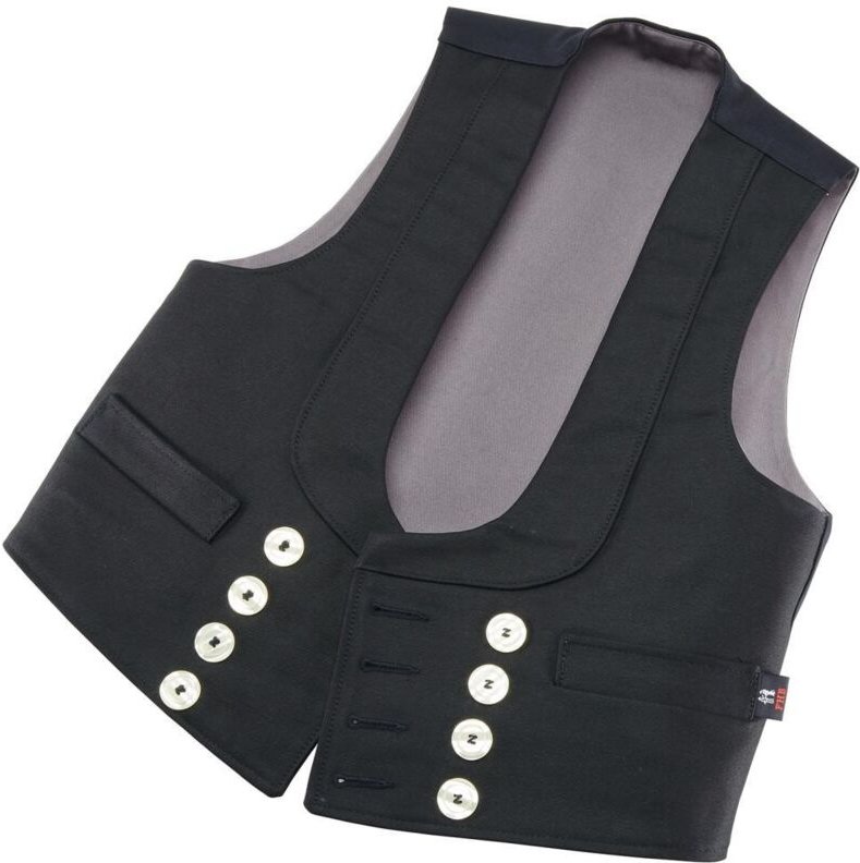 FHB - detlef Zunftweste Zwirn-Doppel-Pilot schwarz Gr. 52