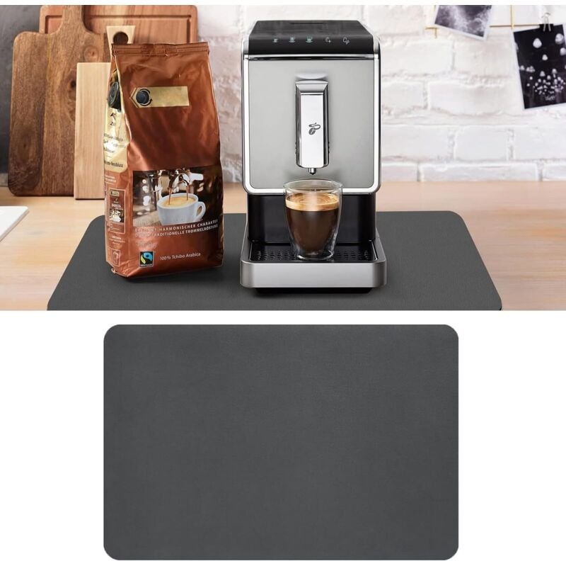 Abtropfmatte, Abtropfmatte, Kaffeemaschinenmatte, saugfähige Abtropfmatte, Abtropfmatte, Abtropfmatte, dunkelgrau, 30 x ...