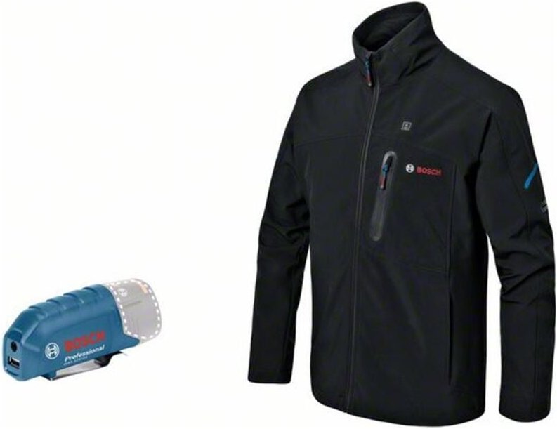 Bosch beheizbare Jacke / Heizjacke ghj 12+18V xa (Basic Version) ohne Akku, Gr. 3XL schwarz