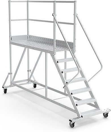 Mobile Plattform mit Geländer rechts und hinten - Maximale Arbeitshöhe 3.40m - PTF207D-RS