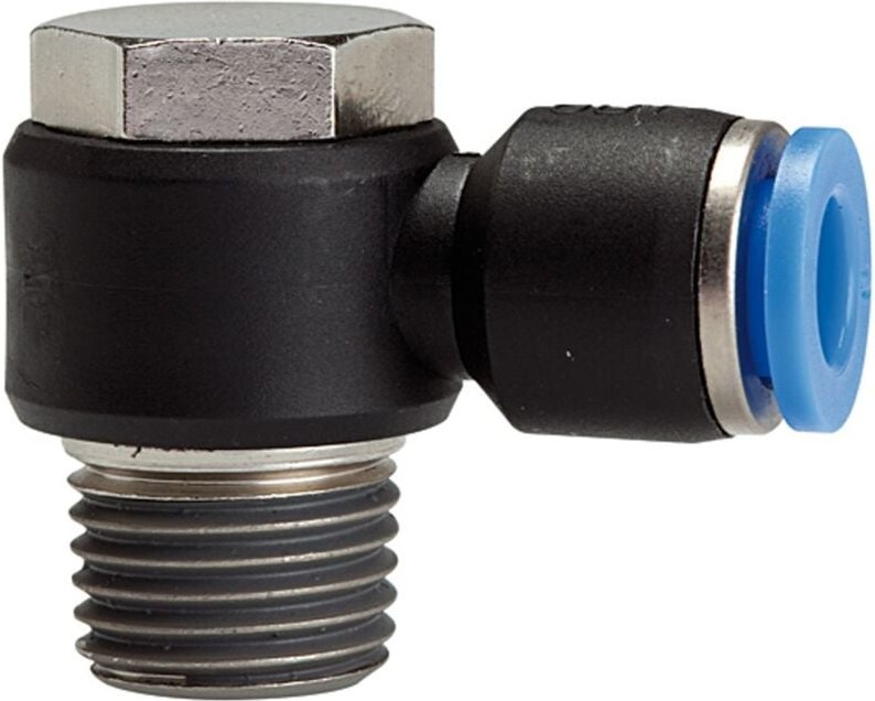 Riegler - L-Steckverschraubung »Blaue Serie« drehbar, R3/8 a., max.15 Ø12mm