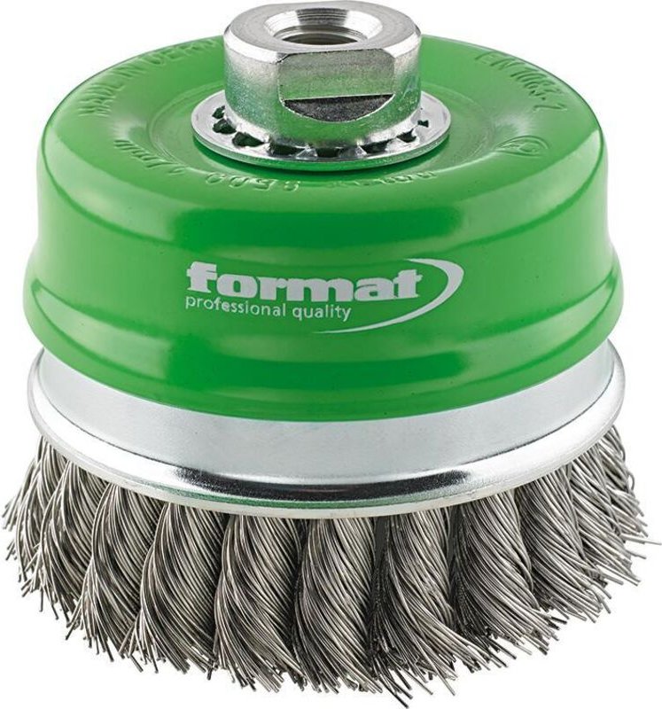 Topfbürste rostfrei gezopft M14 80x0,50mm - Format