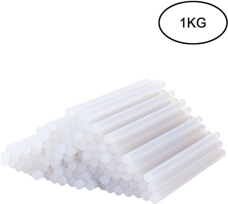 SWANEW Heißkleber Sticks Standard Ø11 mm. 1KG 55 Stück. Transparent DIY Klebesticks Heißklebesticks Heißklebestifte Heiß...