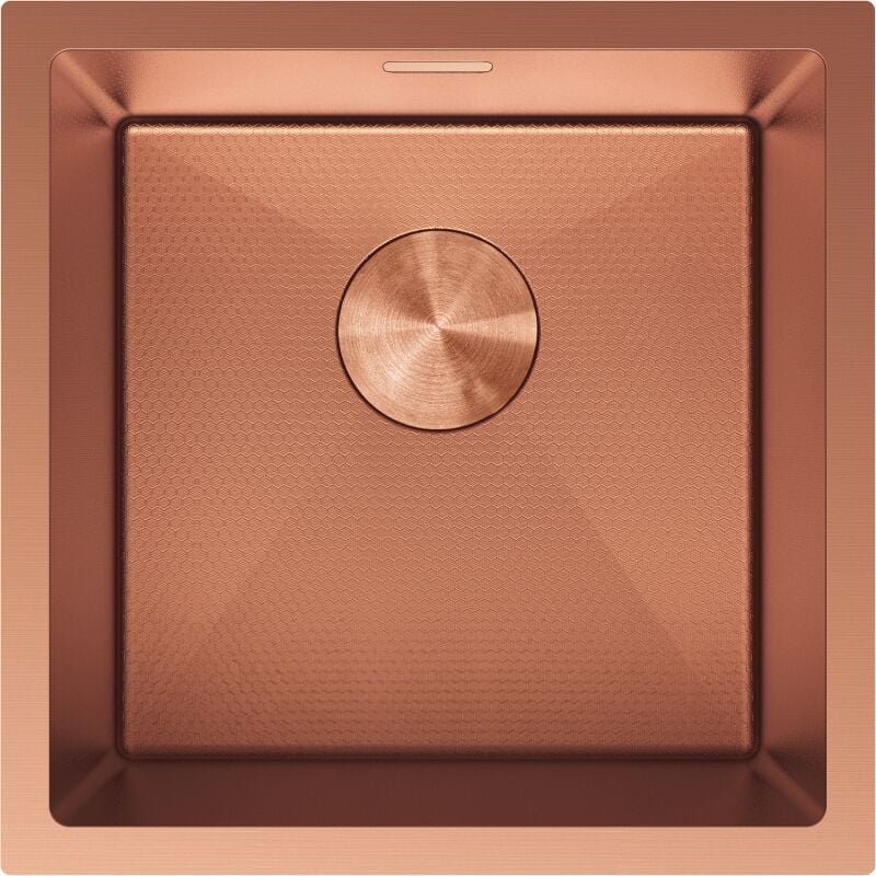 Mexen - Trixo Edelstahlspüle 1-becken 440 x 440 mm, Kupfer hc - 6413441000-65HC