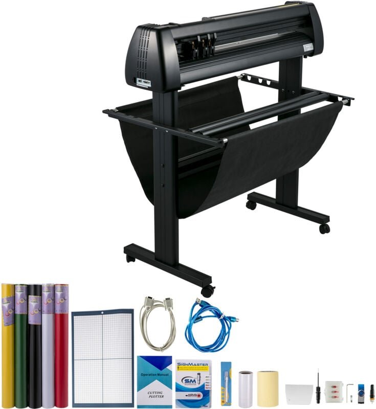 34-Zoll-Vinyl-Schneidemaschine, manueller Plotterschneider mit LCD-Display und Signmaster-Software, Vinyl-Schneidepaket ...