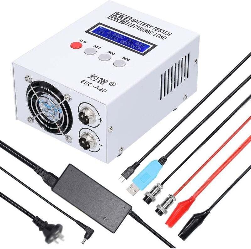 EBC-A20 30 V 20 A 85 W Batterietester, Kapazitätstestgerät für Lithium-Blei-Batterien, 5 A Aufladen, 20 A Entladen, unte...