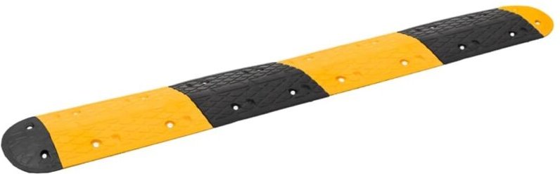 vidaXL Bodenschwelle Gelb & Schwarz 226x32,5x4 cm Gummi