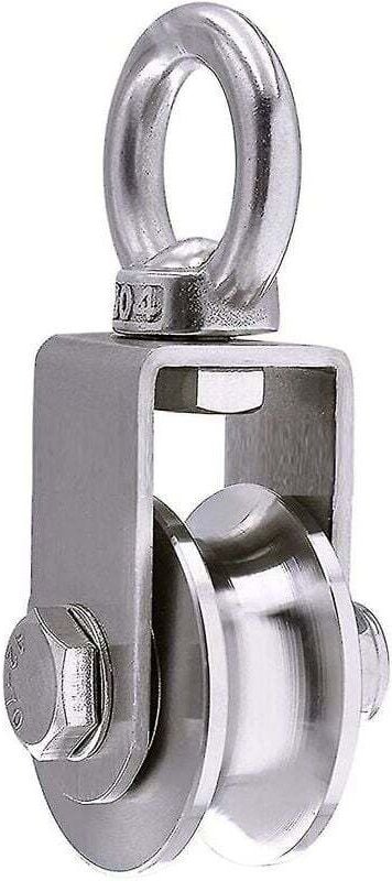 CHOYCLIT 500kg Heberolle mit 2 Lagern, Seilrolle, 48mm Seilrolle, 201 Hebering, 48 Rad, U-förmige Nut