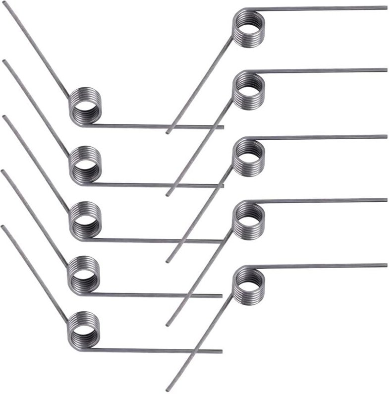 Thumbnail - 10 Stück Torsionsfeder, Rückholfeder, Edelstahl 304, 5 mm Außendurchmesser, 6 Umdrehungen, 120° Winkel, für Reparaturen ...