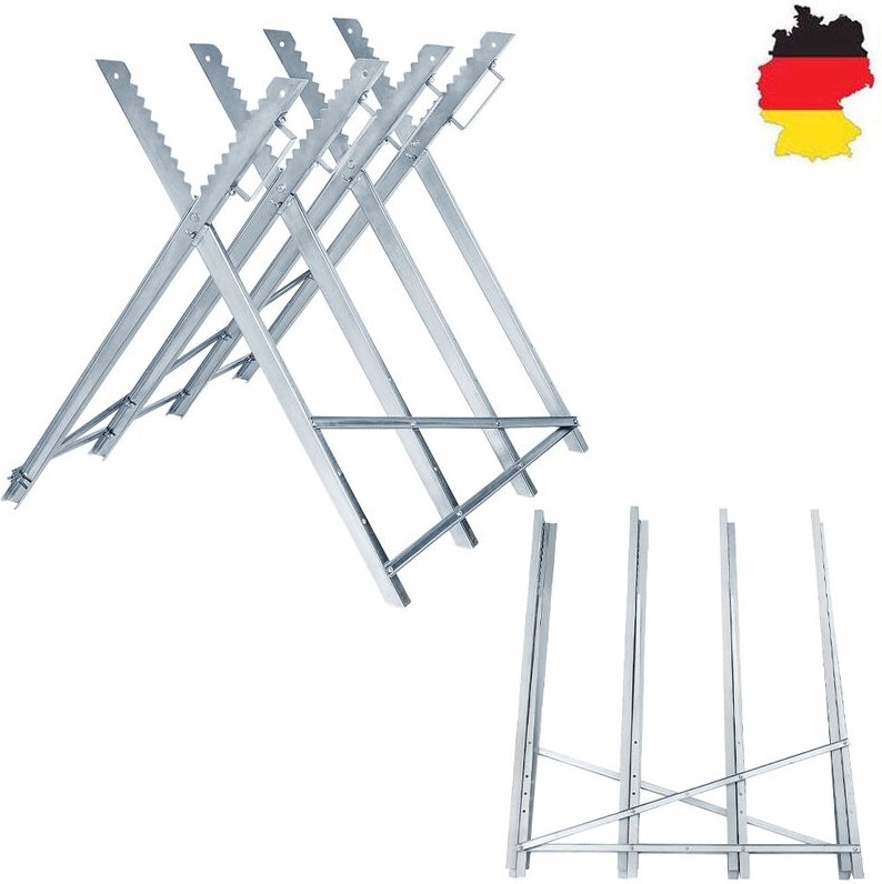Sägeböcke Sägebock Holzsägebock Stahl 83x83x79cm Zusammenfaltbar 100kg Belastbarkeit für Sägegestell Holzsägebock Säge K...