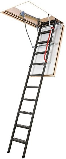 Bodenleiter 3,05m mit Brandschutz 60 min - Deckenöffnung 70x140cm - LMF60/70140-305