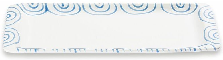 Thumbnail - Gmundner Keramik - Blaugeflammt, Stollenplatte 42 x 16 cm