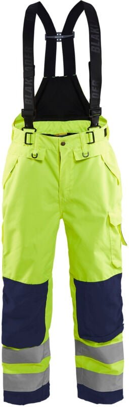 Thumbnail - Hardshell-Hosenträgerhose mit hoher Sichtbarkeit 1867 – Neon-Gelb/Marine XL – FR(48) – SE(C54) – Lange