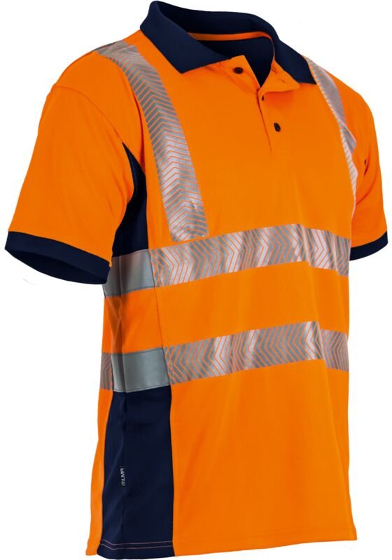 Arbeits-Polo MC MAILLE HV PREVOYANCE - MARINE/NEONORANGE 2XL - 6