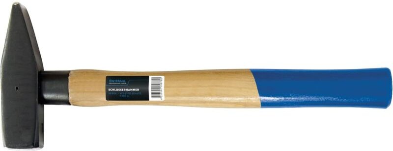 50915L Schlosserhammer mit Stielschutz i Werkzeughammer aus Hickoryholz i Hammer mit Kopfgewicht 1500g i Hammerstiel Sch...