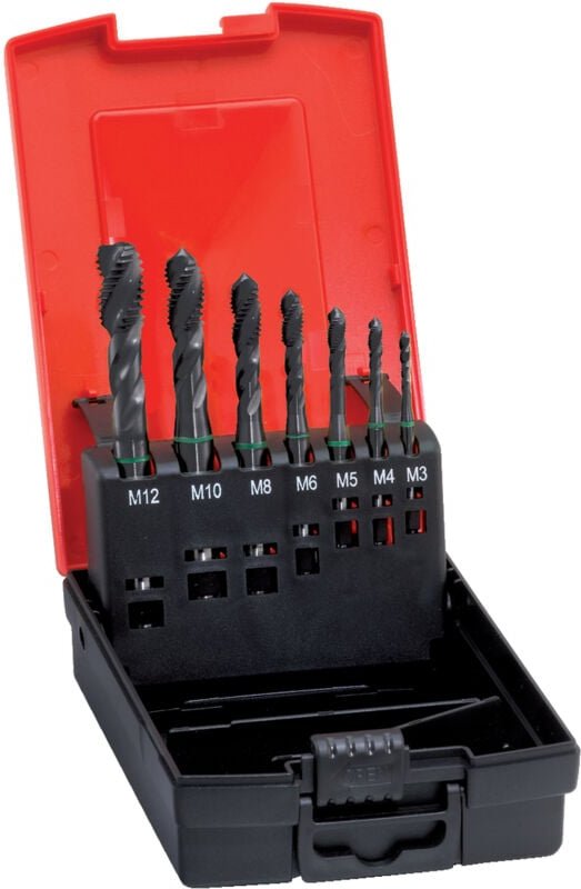 Format - Maschinengewindebohrer- Set DIN371/376 hsse TiN Form c M3-M12