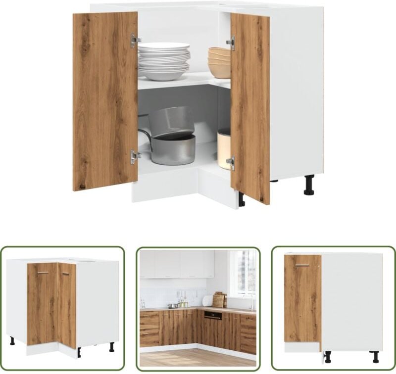VidaXL Küchenschrank Artisan-Eiche 75,5x75,5x81,5 cm Holzwerkstoff