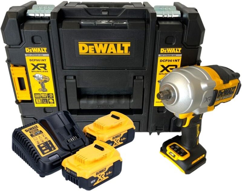 Dcf 961 P2T Akku Schlagschrauber 18 v 1632 Nm 1/2' Brushless + 2x Akku 5,0 Ah + Ladegerät + tstak - Dewalt