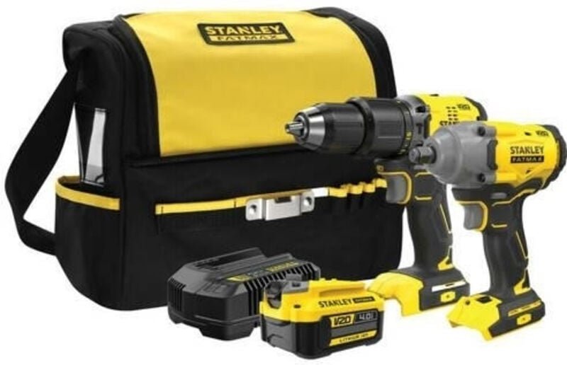 Stanley - SFMCK217M1S, set Akku-Bohrhammer und Schlagschrauber de, V20 20V System, inkl. 4.0Ah Akku, Tasche und Ladegerä...