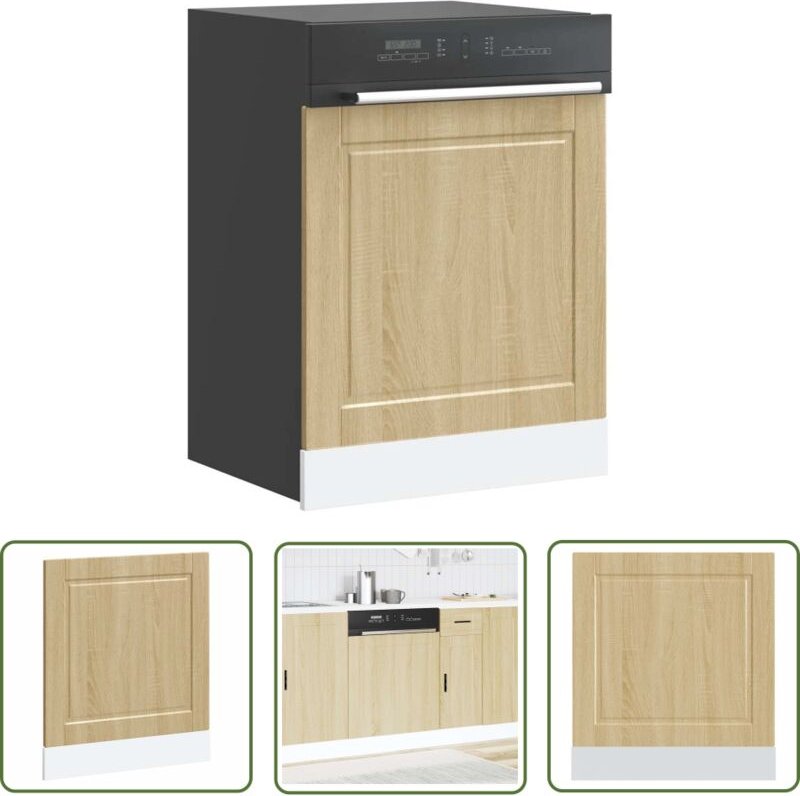 The Living Store - vidaXL Geschirrspülerblende Porto Sonoma-Eiche 60x1,5x67 cm