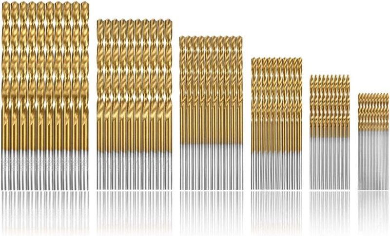Thumbnail - Memkey - 120 Stück Spiralbohrer, HSS-Titan-Mikrobohrer, metrische HSS-Hochgeschwindigkeitsstahlbohrer, 1/1,5/2/2,5/3/3,5...