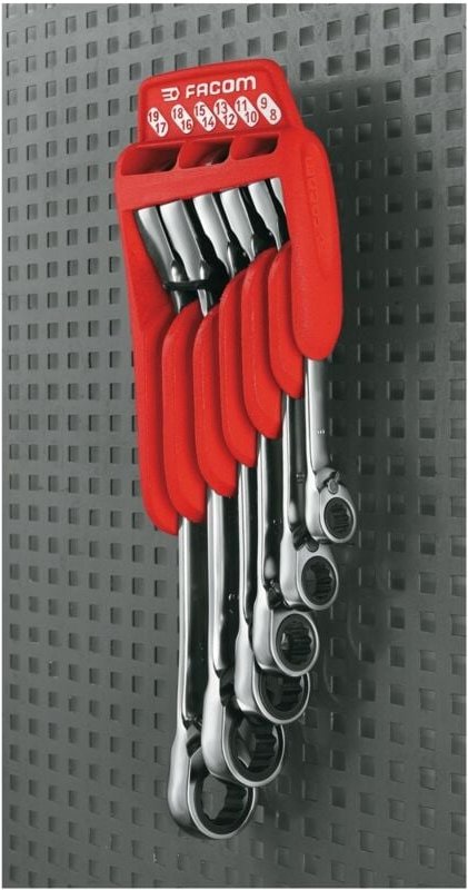 FACOM Knarrenringschlüssel gekröpft, 6-tlg.