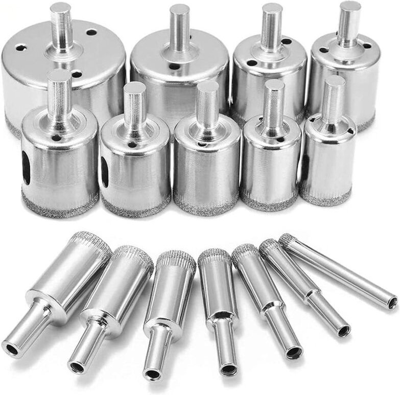 Diamantbohrer, Glaslochsägen 6–50 mm für Diamantbeschichtung, Kohlenstoffstahl für Glas, Keramik, Porzellan, Keramikflie...