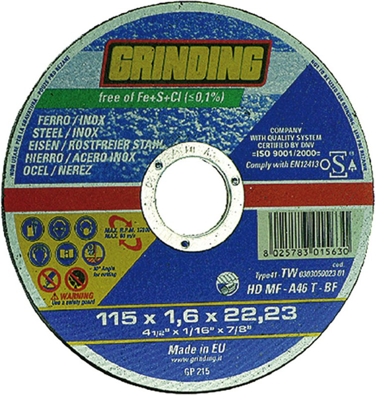 Schleifscheibe für Edelstahl und Eisen 230x19