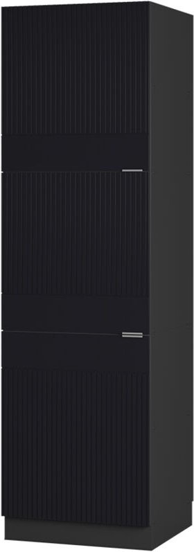 Vicco - Herdumbauschrank Fame-Line, Schwarz gestreift, 60 cm