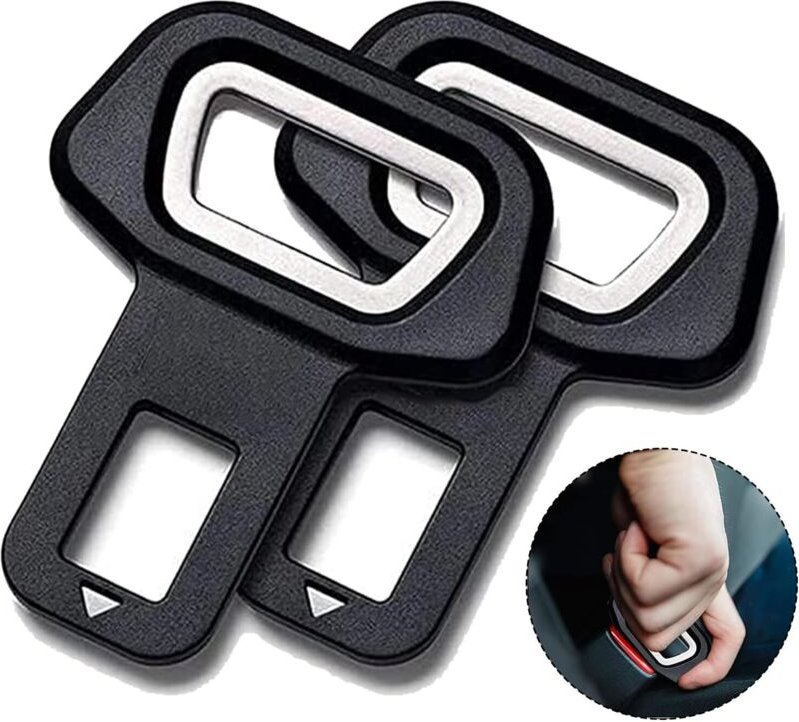 Linghhang - 2 Stück Auto-Sicherheitsgurtschnalle, Sicherheitsgurtalarm, Sicherheitsgurtschnallenclip, Autoriegel