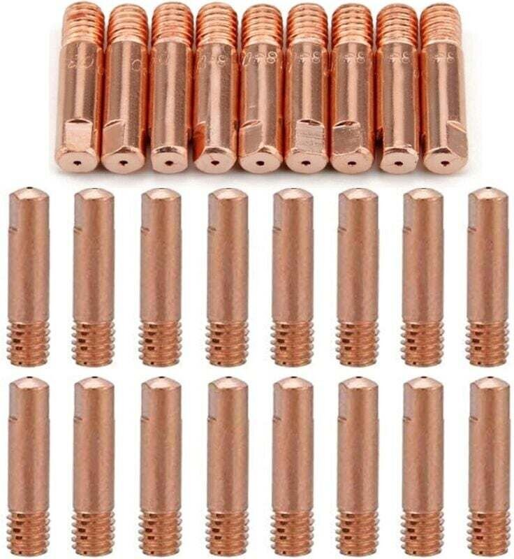 Reboot 40 Stück MB15 15AK Gasdüsen Kontaktspitzen Düsenhalter 0,8/1,0 mm MIG/MAG-Schweißbrenner-Verbrauchsmaterial MIG-K...